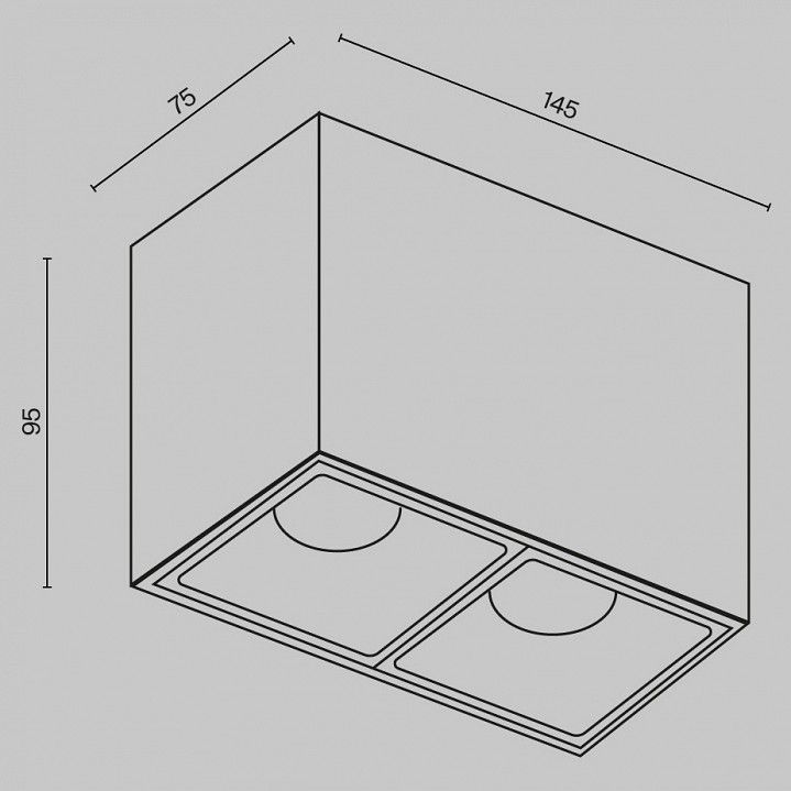 Накладной светильник Maytoni Technical Alfa LED C065CL-02-L12W3K-B