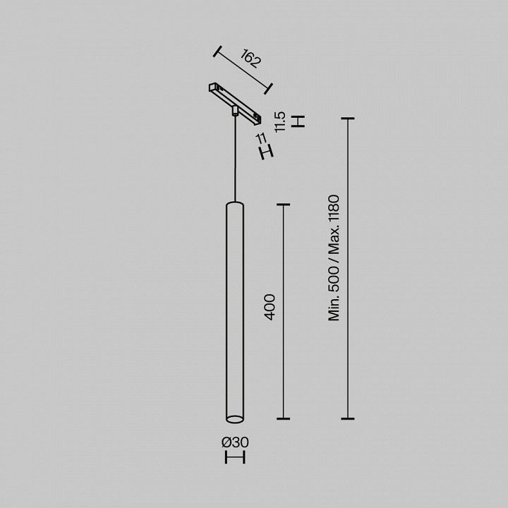 Подвесной светильник Maytoni Technical Фокус TR245-7W3K-B