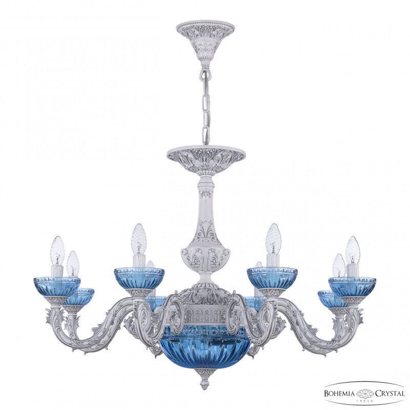 Подвесная люстра Bohemia Ivele Crystal AL7901 AL79101P/8/250 WMN P Aquamarine/M-1G