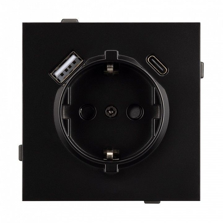 Розетка 2хUSB type A и C без рамки Arlight SCT-TENDO 054087
