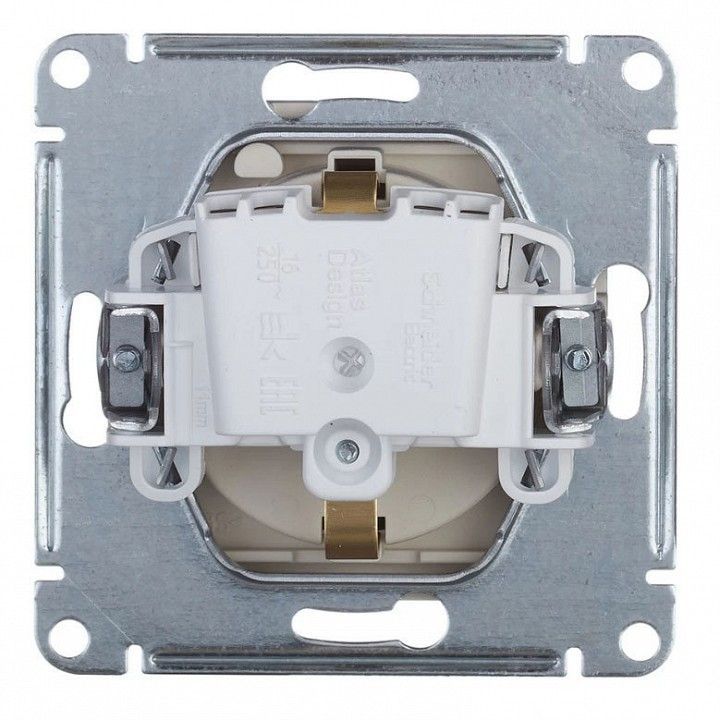 Розетка с заземлением и шторками, без рамки Systeme Electric AtlasDesign ATN440146, SE ATN440146