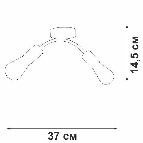 Накладной светильник Vitaluce V4989 V4989-0/2PL