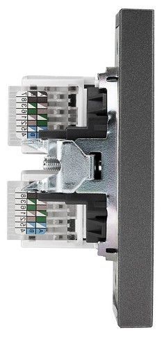 Розетка двойная Ethernet RJ-45 без рамки Kranz STRONG KR-78-0725-6
