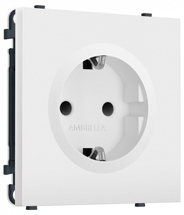 Розетка с заземлением и со шторкой, без рамки Ambrella Volt MS MS827010
