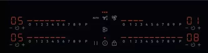 Варочная панель с вытяжкой AEG NCH74B01AB