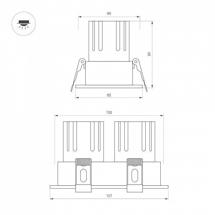 Встраиваемый светильник Arlight MS-FLOW 060860