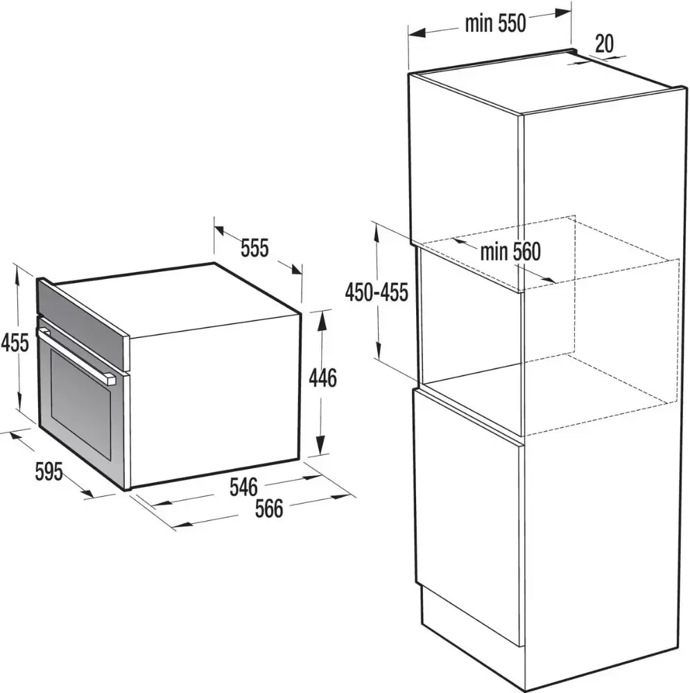 Компактная духовка с функцией пароварки и СВЧ Gorenje BCMS598S19X