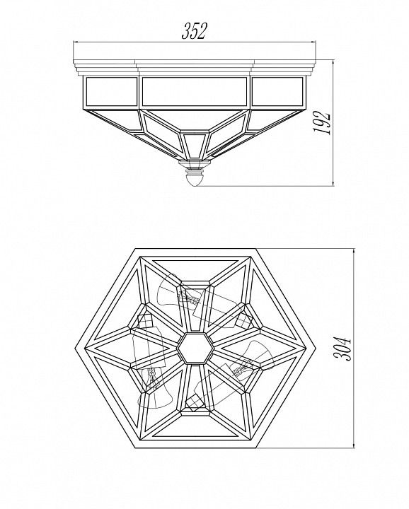 Накладной светильник Maytoni Парус H356-CL-03-BZ