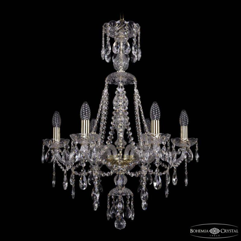 Подвесная люстра Bohemia Ivele Crystal 1415 1415/6/200/XL-77 G