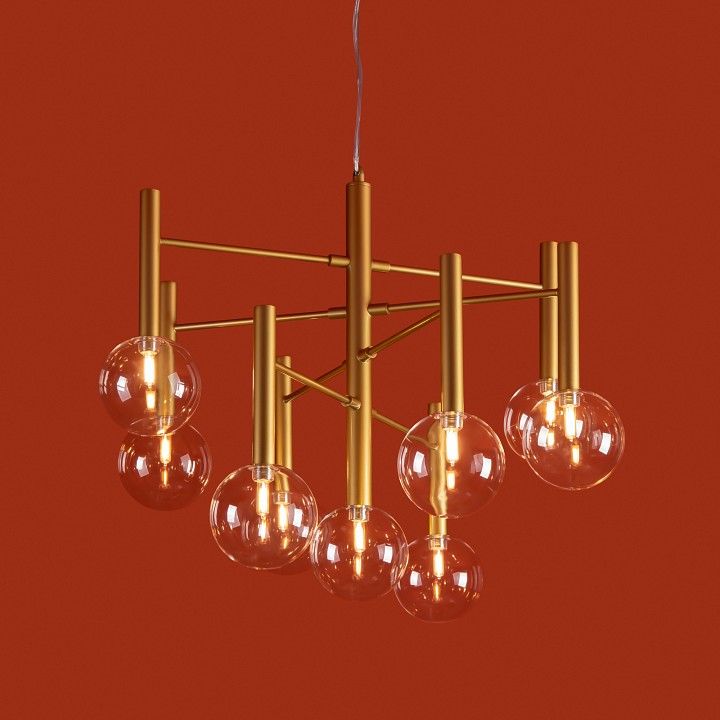 Люстра на штанге Freya Luce FR5584CL-L45G