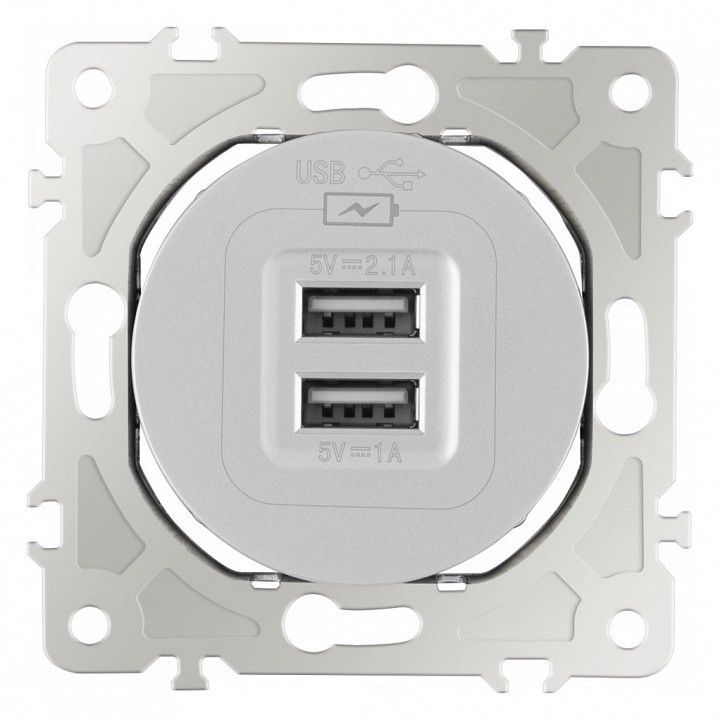 Розетка USB, без рамки Arte Milano am-202 202.46-1.silver