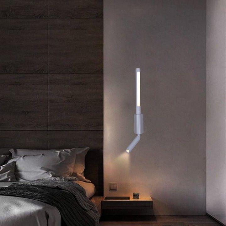 Бра с подсветкой Reluce 86209 86209-9.2-001KT LED3W+6W WT
