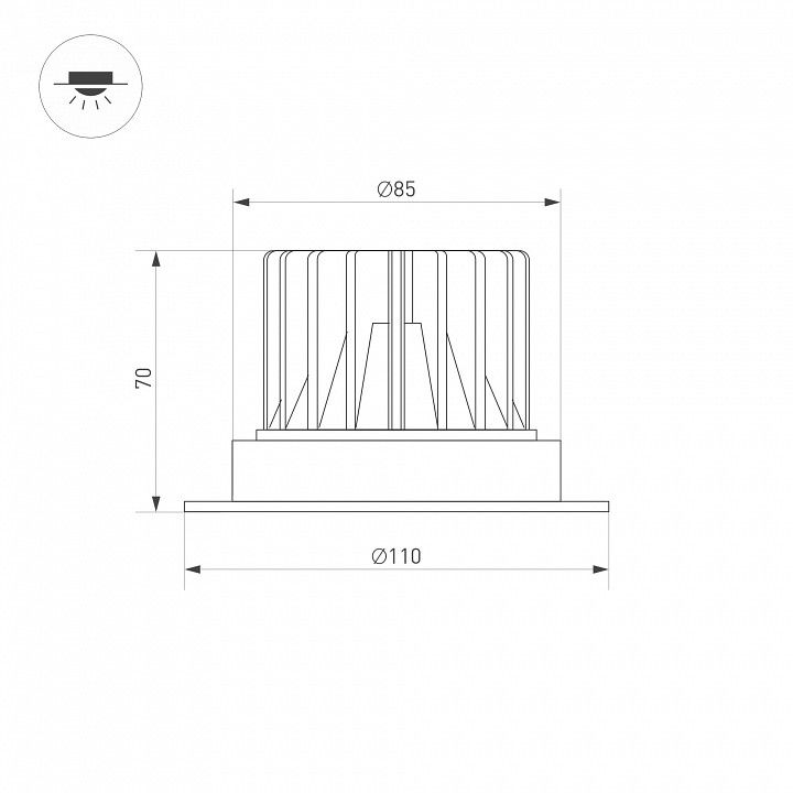 Встраиваемый светильник Arlight ATLAS 037056(1)