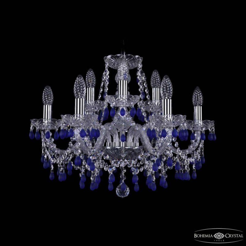 Подвесная люстра Bohemia Ivele Crystal 1410 1410/6+3/195 Ni V3001