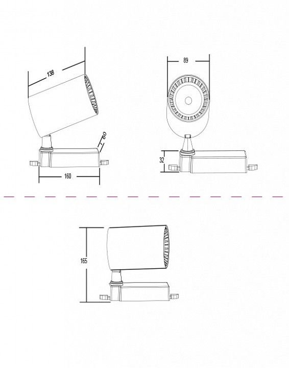 Светильник на штанге Maytoni Technical Вуоро TR029-3-30W3K-W