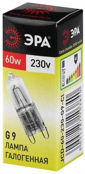 Лампа галогеновая Эра  G9 60Вт 3000K G9-JCD-60-230V-CL