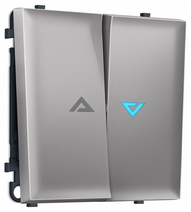 Выключатель самовозвратный двухклавишный с подсветкой, без рамки Ambrella Volt MS MS504460