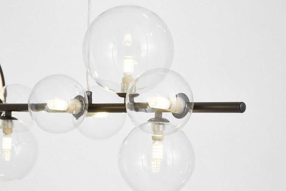 Подвесная люстра LUMINA DECO MERIDO LDP 7033-7 BK+CL