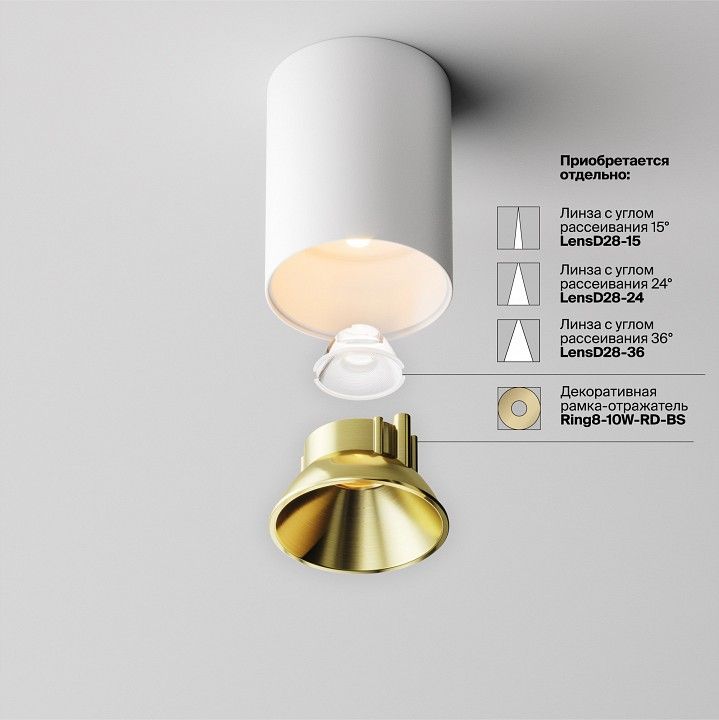 Накладной светильник Maytoni Technical Альфа C064CL-8W2.7K-RD-WB
