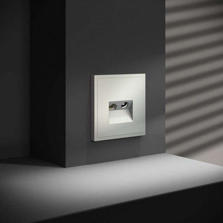 ТВ-розетка и розетка Ethernet RJ-45 без рамки Voltum S70 VLS060705