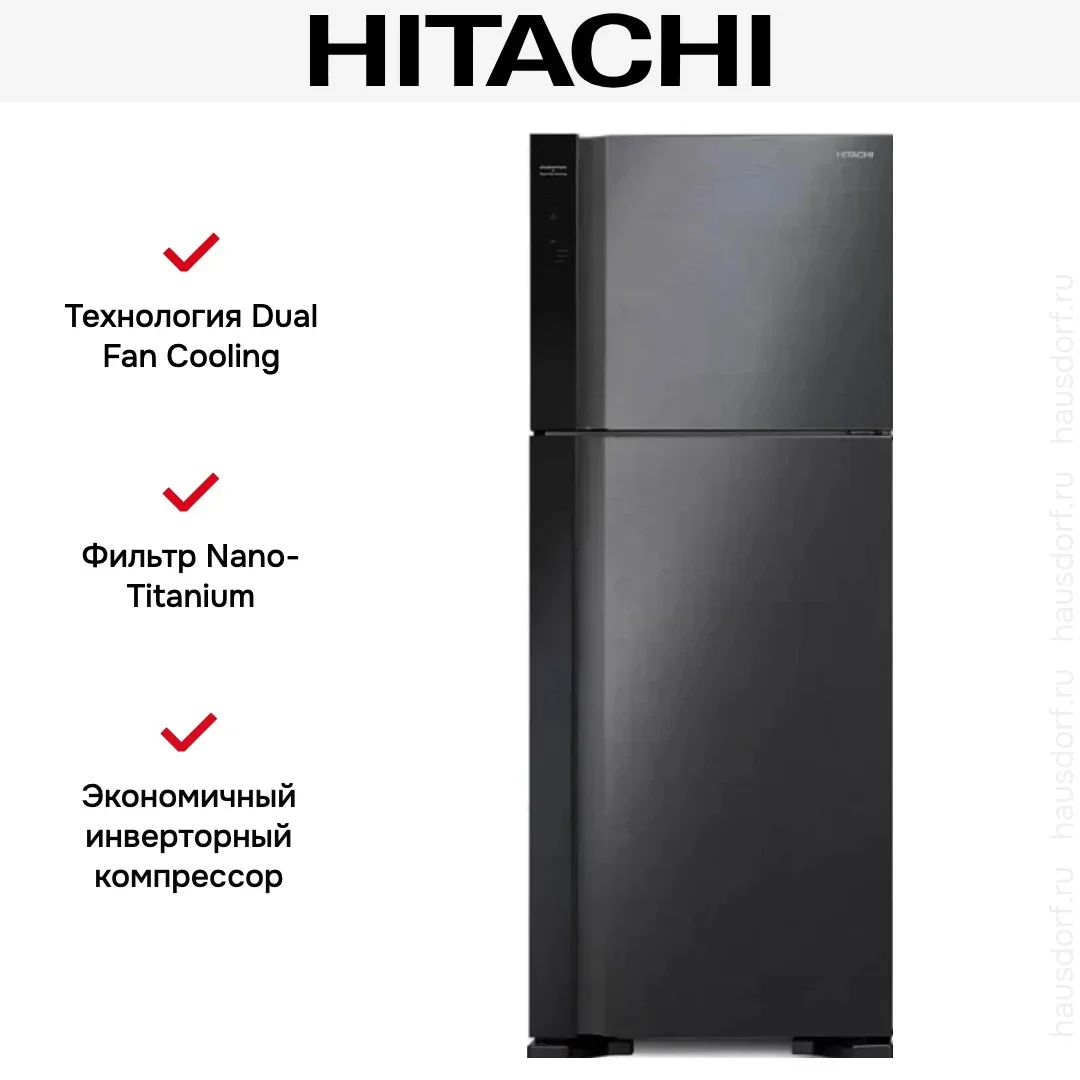 Холодильник Hitachi HRTN7489DFBBKCS
