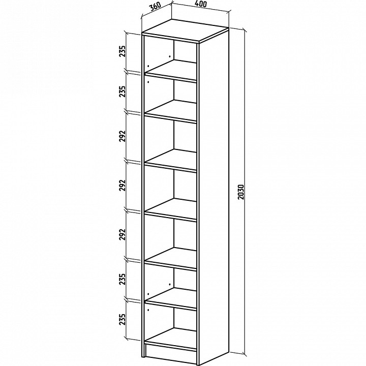 Стеллаж комбинированный Бостон-5