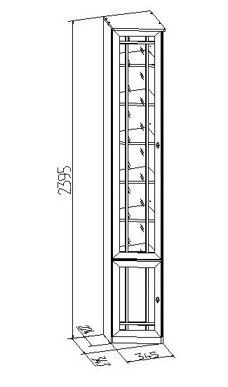 Шкаф книжный Глазов-Мебель Sherlock Т0010710 Шкаф книжный Глазов-Мебель Sherlock Т0010710