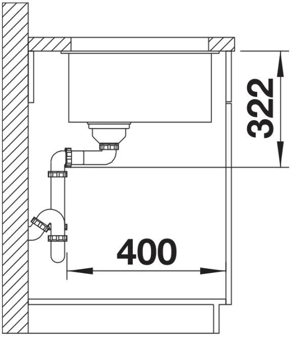 Мойка BLANCO SUBLINE 700-U Level Silgranit черный