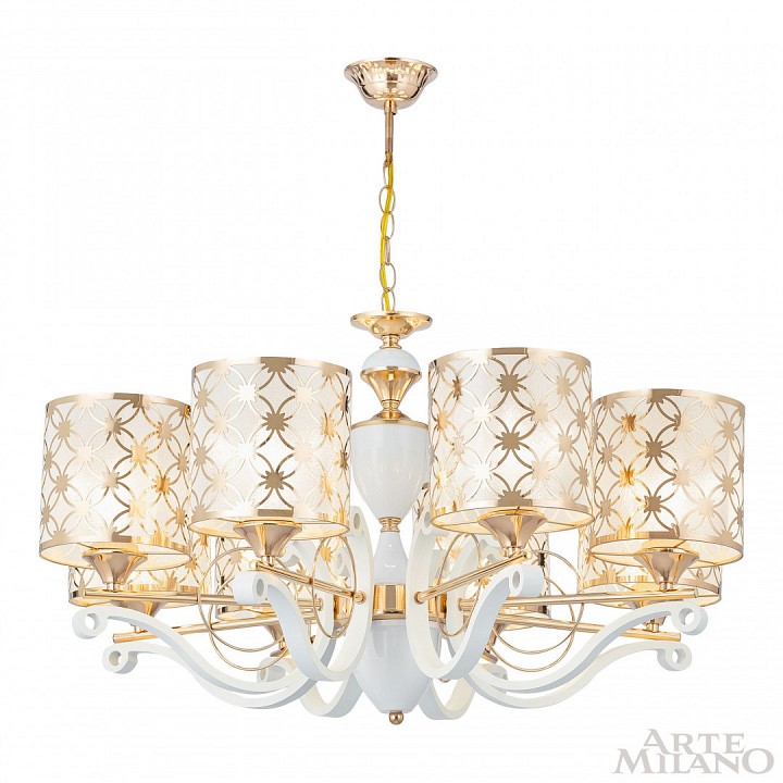 Подвесная люстра Arte Milano Florentia-3097 303097/8 Wh/Gd