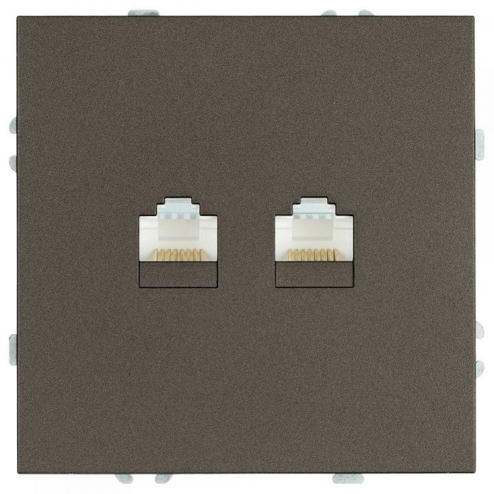 Розетка двойная Ethernet RJ-45 без рамки Stekker Эмили 49926