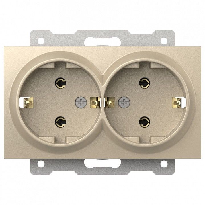 Розетка двойная с заземлением, без рамки Elbi Eleсtriс Zena Vega 609-012500-907