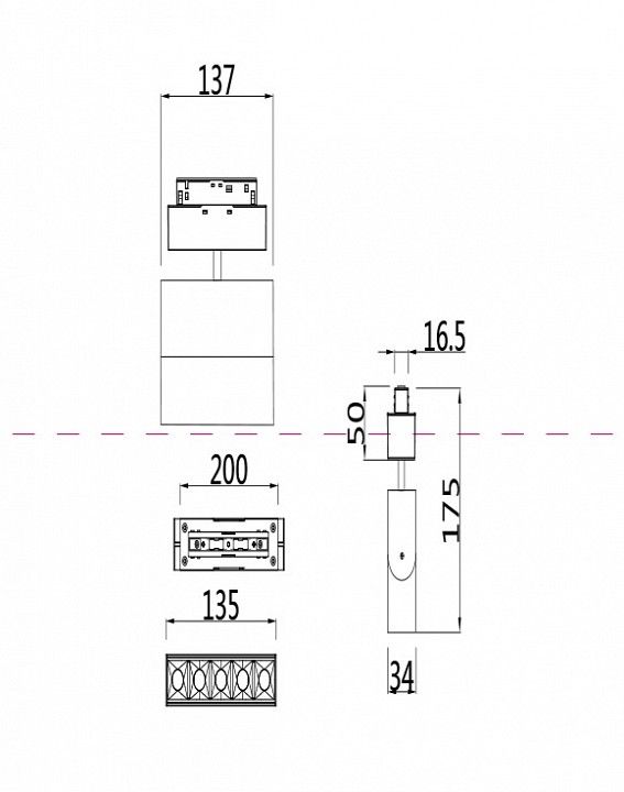 Светильник на штанге Maytoni Technical Points Rot TR015-2-10W3K-B