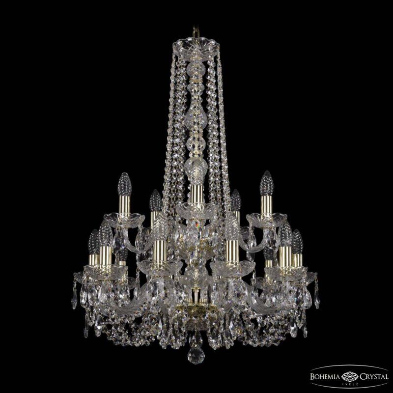 Подвесная люстра Bohemia Ivele Crystal 1402 1402/10+5/195/h-80/2d G