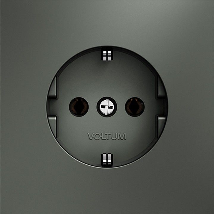 Розетка с заземлением, без рамки Voltum S70 VLS040106