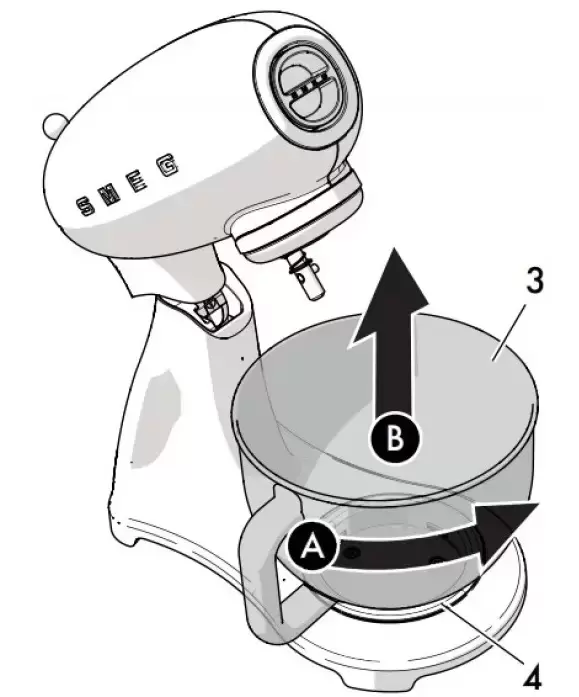 Планетарный миксер Smeg SMF02RDEU
