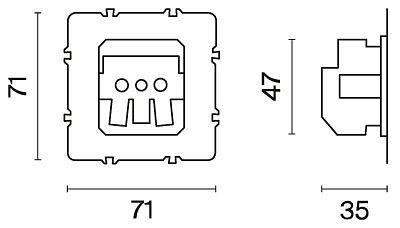 Механизм розетки с заземлением Voltum S70 VLS0401M