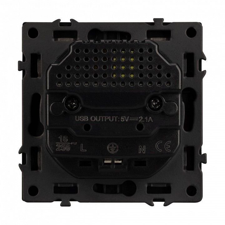 Розетка с заземлением и со шторкой и 2хUSB type A, без рамки Arlight NOBE 054289(1)