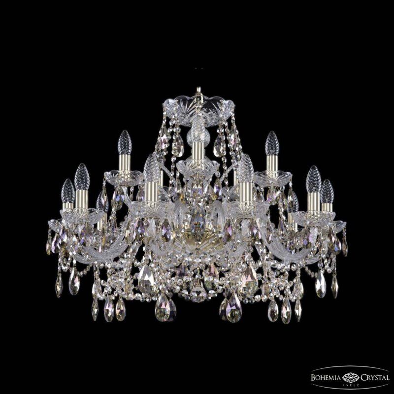 Подвесная люстра Bohemia Ivele Crystal 1411 1411/10+5/240 G R801