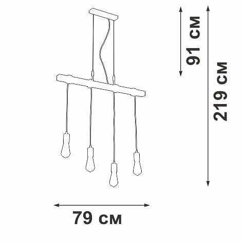 Подвесной светильник Vitaluce V47160 V47160-7/4S