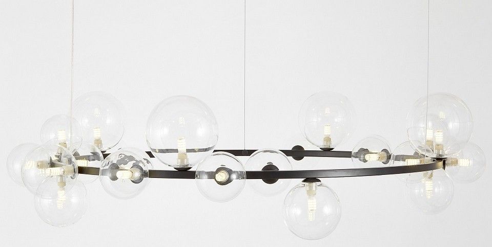Подвесная люстра LUMINA DECO MERIDO LDP 7033-24 BK+CL