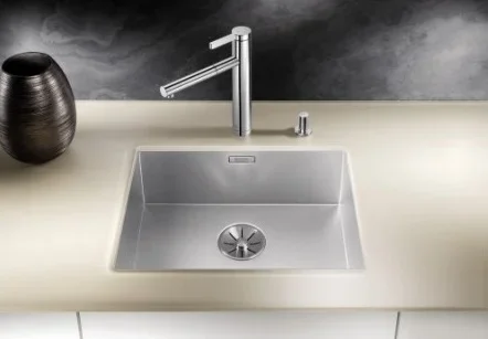 Мойка Blanco ZEROX 500-U Durinox® отводная арматура InFino® 526243 Dark Steel
