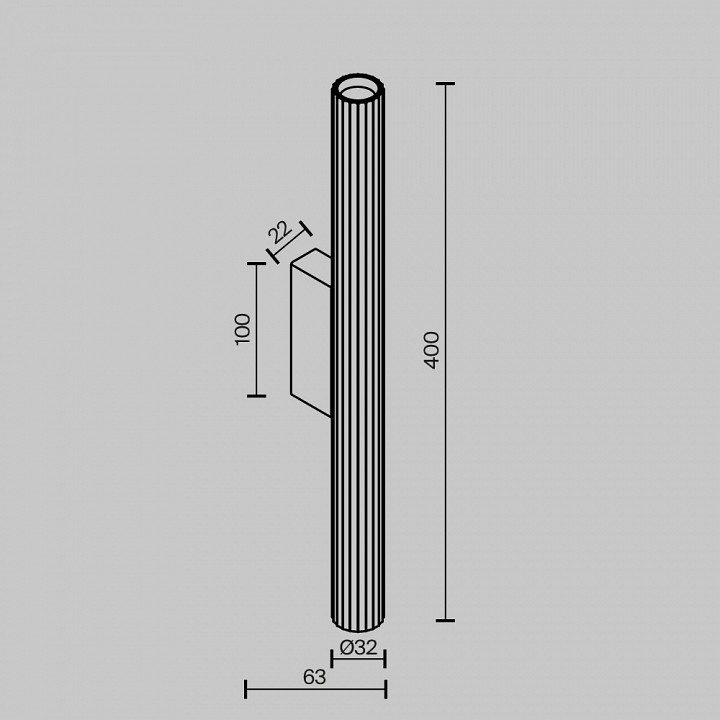Бра Maytoni Technical Calipso C082WL-12W2.7K-B