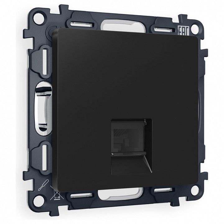 Розетка Ethernet RJ-45 и со шторками, без рамки Ambrella Volt ALFA MA812005