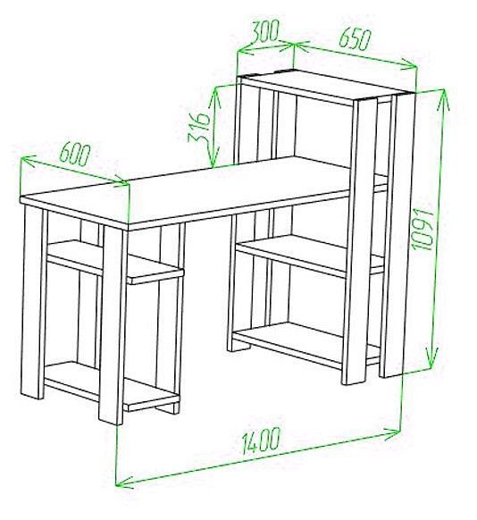 Стол компьютерный Merdes Slim СТН-110/140 СТН-110/140 Н