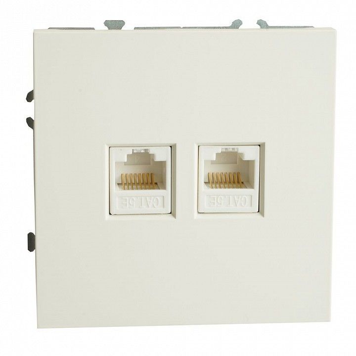 Розетка двойная Ethernet RJ-45 без рамки Stekker Эмили 49874