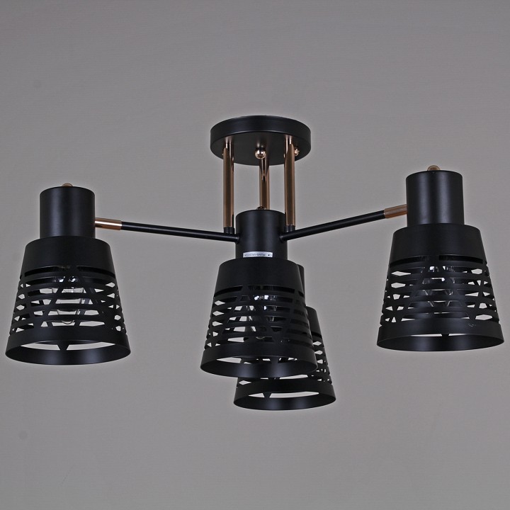 Потолочная люстра Reluce 6074 06074-3.3-04 BK+FG