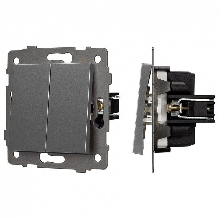 Выключатель проходной двухклавишный без рамки Arlight SWT 049894