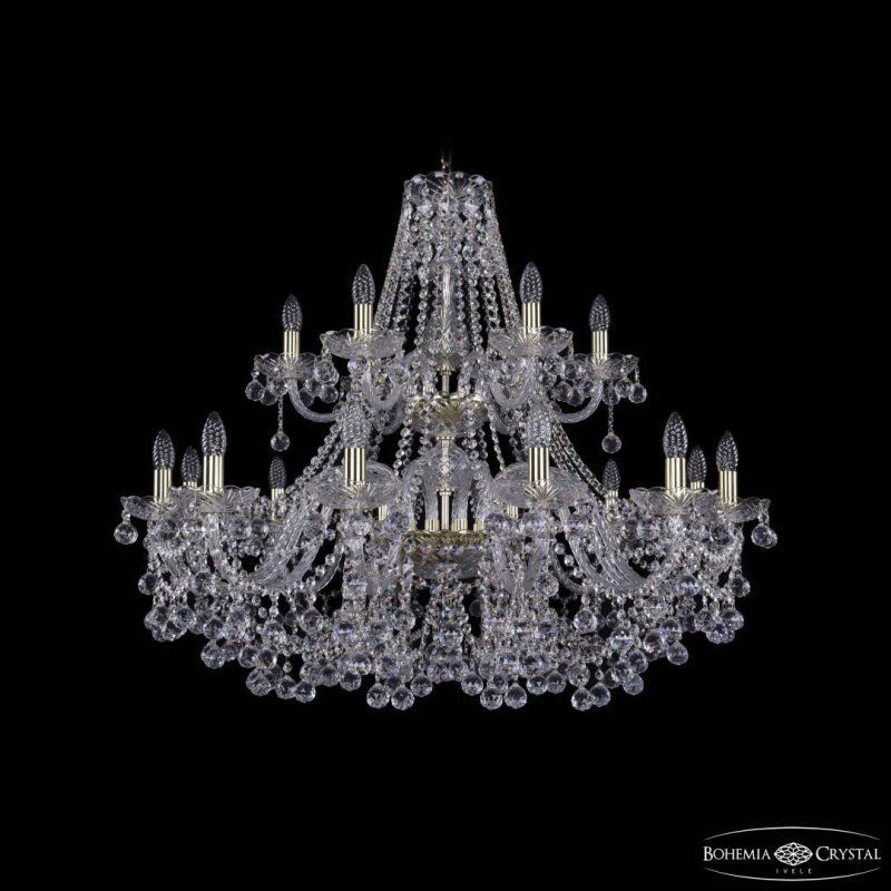 Подвесная люстра Bohemia Ivele Crystal 1409 1409/12+6/360/2d G