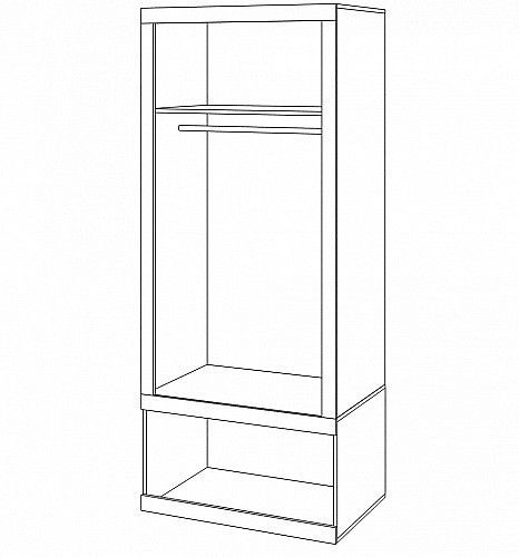 Шкаф платяной Merdes Toivo ТОЙ ШК 90/60 Я НН