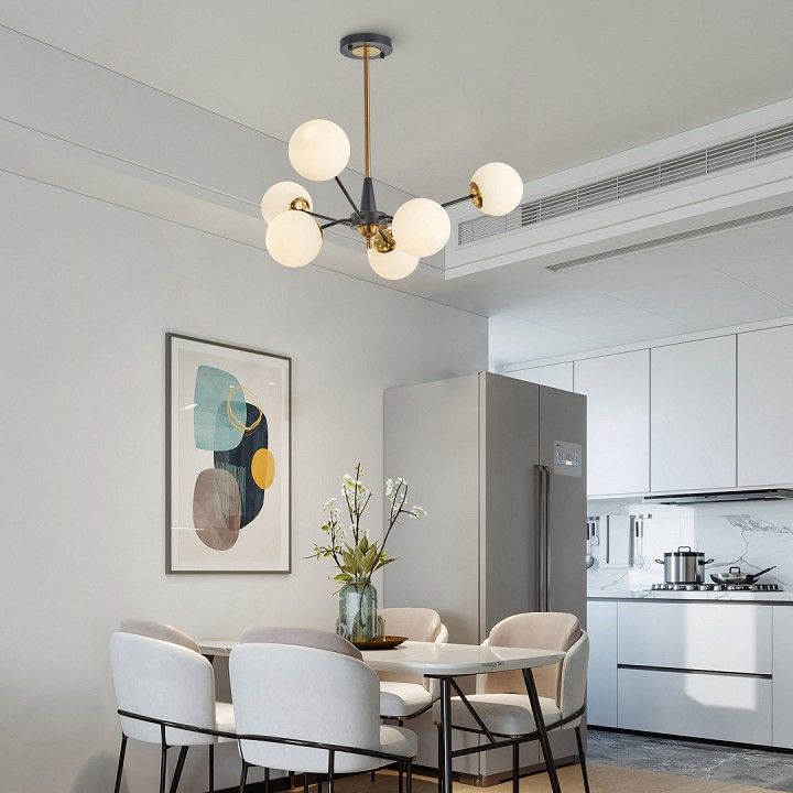 Люстра на штанге Arte Milano Neapolis-79808 279808/6 BK/GD